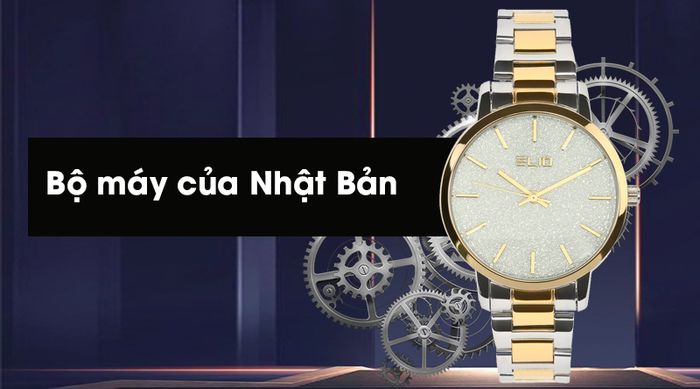 Đồng hồ nữ Elio ES011-02 hoạt động bền bỉ nhờ trang bị bộ máy của Nhật Bản
