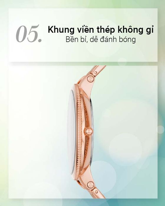 Đồng hồ Nữ Fossil ES4946 có khung viền thép không gỉ