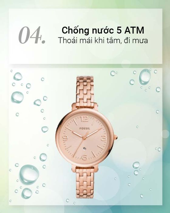 Đồng hồ Nữ Fossil ES4946 có hệ số chống nước 5 ATM