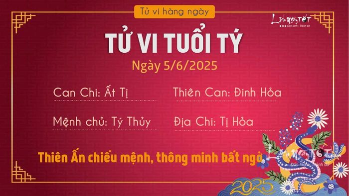 Tử vi hàng ngày 5/6/2025 - Tý