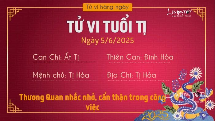 Tu vi hang ngay 5/6/2025 - Ti