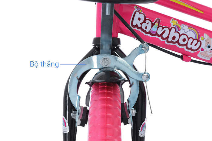 Phanh xe - Xe đạp trẻ em Đại Phát Tài Cầu Vồng 12 inch