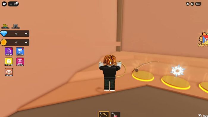 Hướng dẫn cách nhập mã code Rope Battles - bước 1