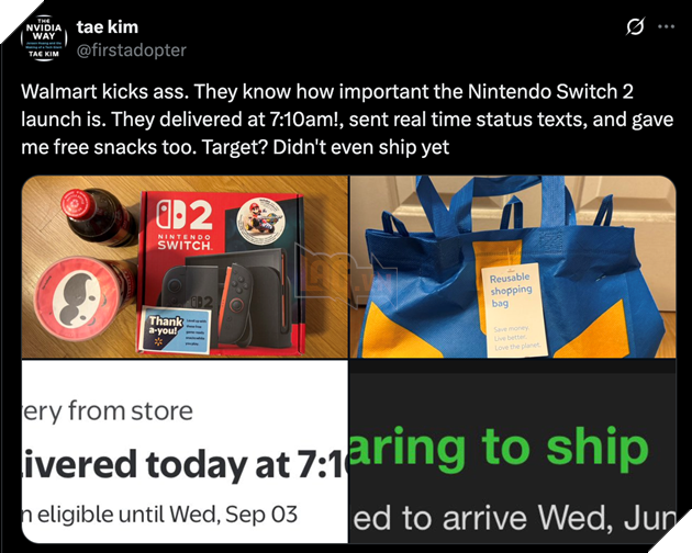 Khách hàng mua Nintendo Switch 2 tại Walmart còn nhận được snack và nước giải khát miễn phí