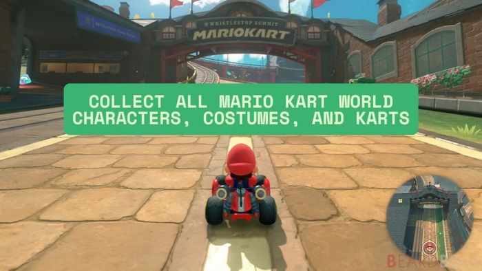 Đua phong cách – Thu thập tất cả các nhân vật, trang phục và xe trong Mario Kart World với hướng dẫn này! bìa