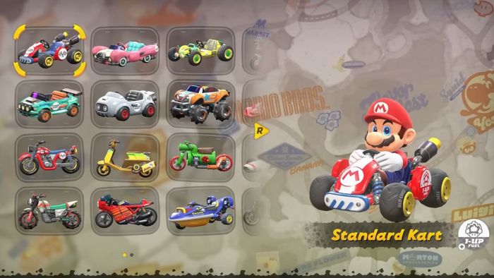 Cách mở khóa xe karts mới trong Mario Kart World