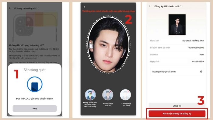 Hướng dẫn quét mã QR CCCD qua NFC trên VNeID, bước 5