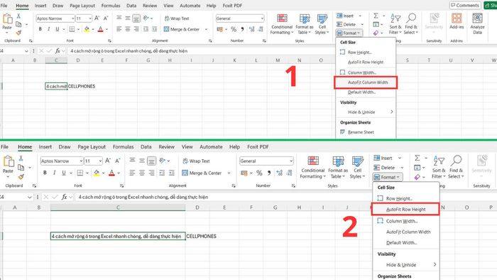 4 cách mở rộng ô trong Excel cùng hướng dẫn chi tiết 6