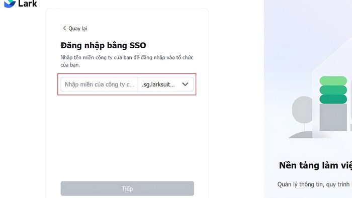 Hướng dẫn đăng nhập Lark bằng SSO - bước 3