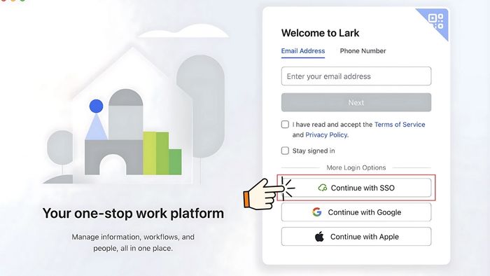 Hướng dẫn đăng nhập Lark bằng SSO - bước 2
