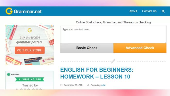 Grammar.net là một trong những website nổi bật giúp sắp xếp từ tiếng Anh thành câu hoàn chỉnh một cách hiệu quả