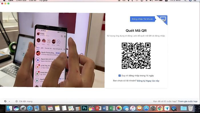 Hướng dẫn chi tiết Đăng nhập bằng quét mã QR - bước 4