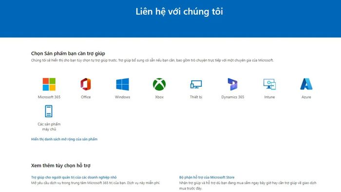 Liên hệ với Quản trị viên IT hoặc Bộ phận Hỗ trợ Microsoft