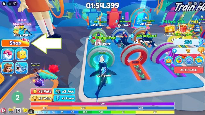 Hướng dẫn nhập mã code Fish Training - Bước 1