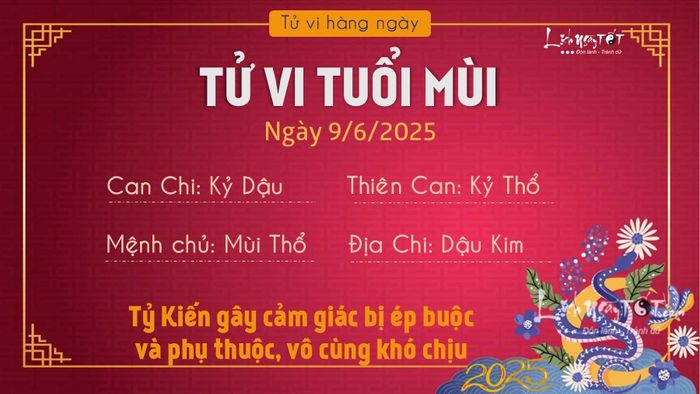 Tu vi hang ngay 9/6/2025 cua 12 con giap - Mui
