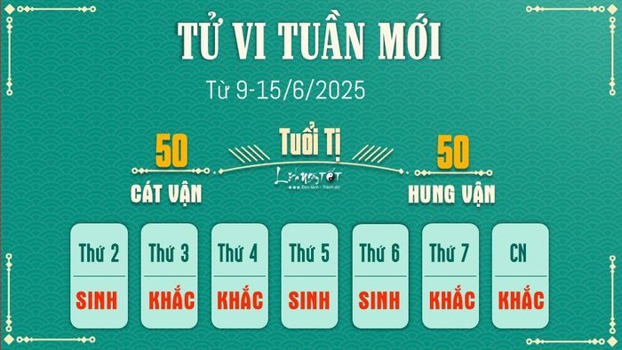 Tử vi tuần mới của 12 con giáp từ 9-15/6/2025 - Tị
