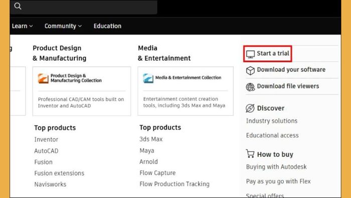 Hướng dẫn tải AutoCAD miễn phí cho sinh viên: Bước 2