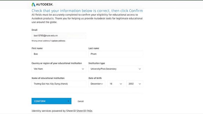 Hướng dẫn tải AutoCAD miễn phí cho sinh viên: Bước 4