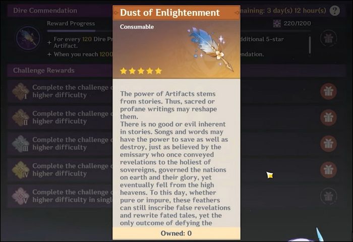 Genshin Impact: Cách thu thập Bụi Khai Sáng và những điều cần biết về reroll thánh di vật