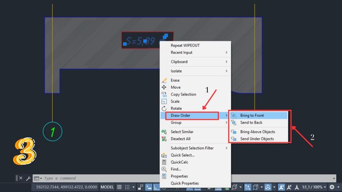 Hướng dẫn sử dụng lệnh WIPEOUT trong CAD bước 3