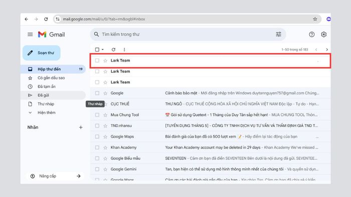 Cách tham gia tổ chức trên Lark - Sử dụng email hoặc tin nhắn mời tham gia - Bước 1