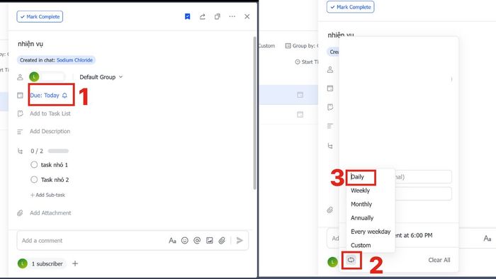 Tính năng nổi bật của Lark Task - tạo nhiệm vụ định kỳ