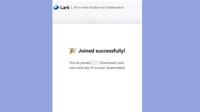 Cách tham gia tổ chức trên Lark - Quét mã QR tham gia - Bước 3