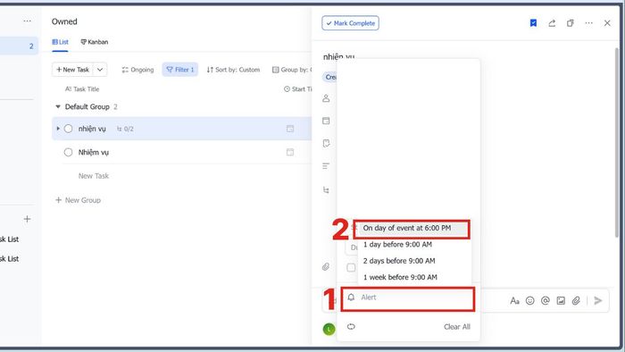 Tính năng nổi bật của Lark Task - cài đặt định kỳ cho nhiệm vụ