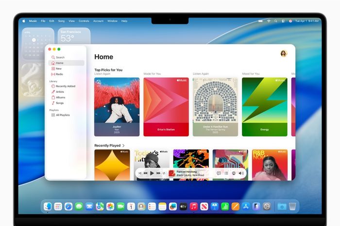 Thiết kế tinh tế và mới mẻ của macOS Tahoe 26