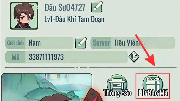 Hướng dẫn nhập mã code Đấu Phá Thương Khung 2D - bước 3