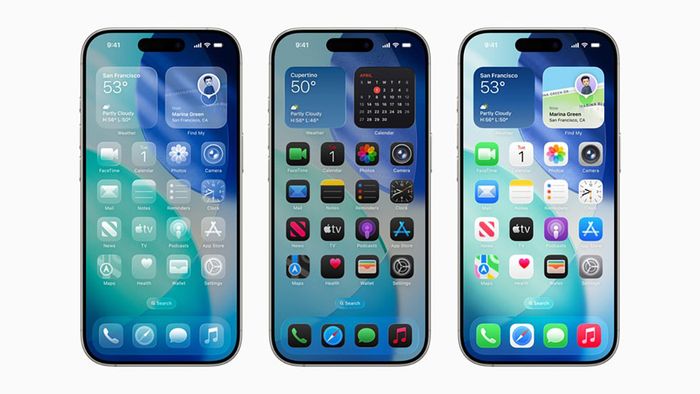 Thiết kế Liquid Glass hoàn toàn mới. Ảnh: Apple.com