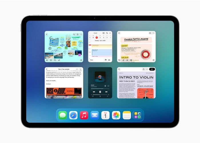 Hệ thống cửa sổ hoàn toàn mới trên iPadOS 26. Ảnh: Apple.com