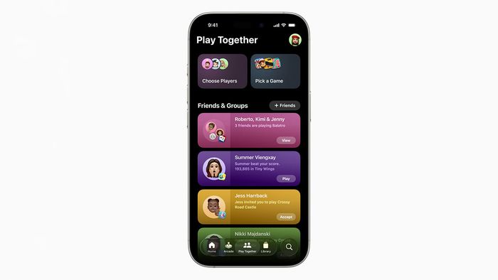 Apple Game mang đến tính năng thử thách mới. Ảnh: Apple.com
