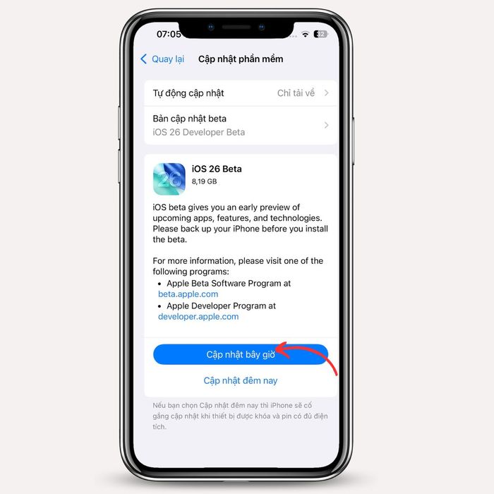 Hướng dẫn chi tiết về cách cập nhật iOS 26 Beta và các lưu ý cần biết - 22