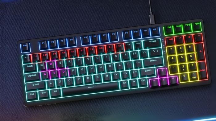 Lenovo Aurora GK10 sở hữu hệ thống đèn LED RGB đa sắc với 20 chế độ hiệu ứng sống động
