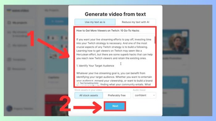 Cách sử dụng Wave Video tối ưu nội dung video cho mạng xã hội bước 2