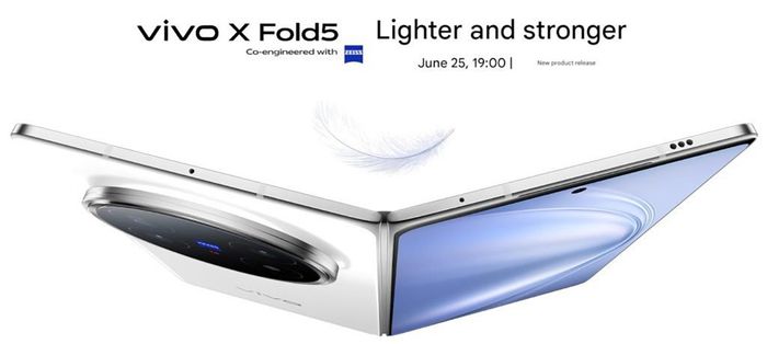 Ngày 25/6 tới, vivo X Fold 5 sẽ chính thức được ra mắt