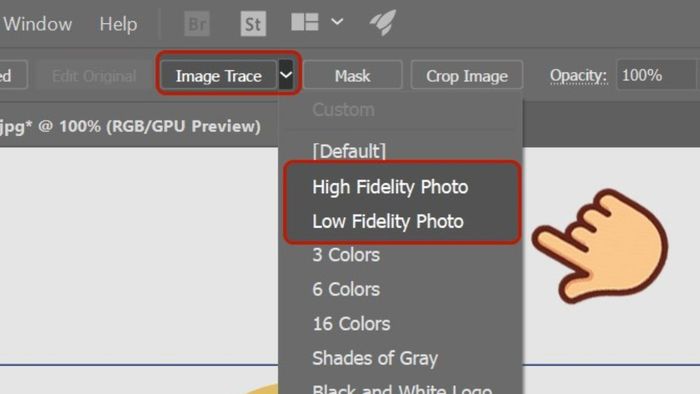Hướng dẫn chuyển ảnh thành vector trong AI - Bước 4