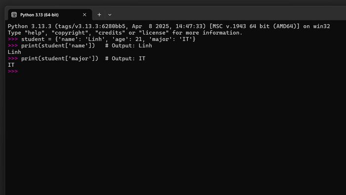 Các thao tác cơ bản với Dictionary (Phần 1)