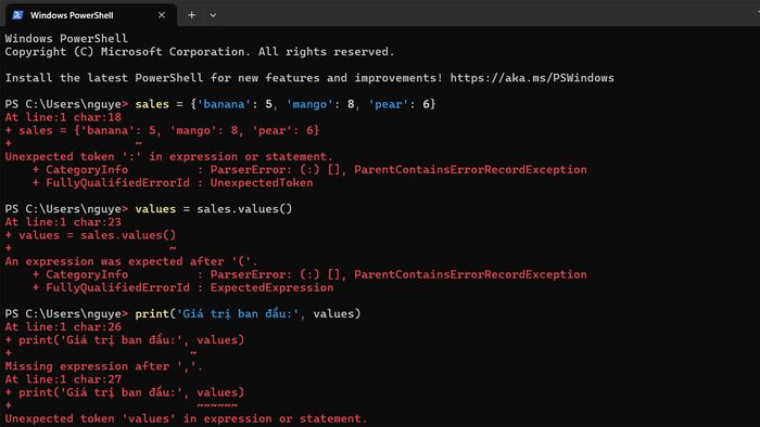 Các phương thức phổ biến của Dict trong Python 3