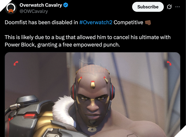 Lỗi đặc biệt giúp Doomfist tăng sức mạnh Rocket Punch mà vẫn giữ nguyên chiêu thức ultimate