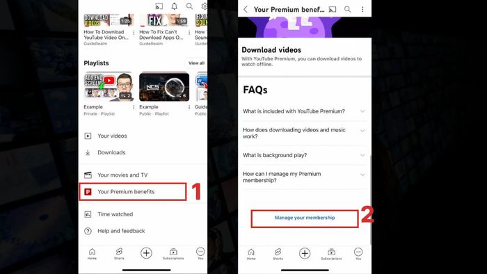 Hướng dẫn chia sẻ YouTube Premium Family - bước 1