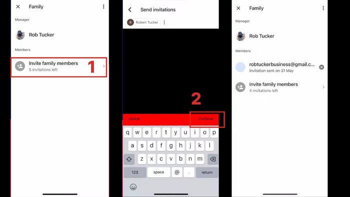 Hướng dẫn chia sẻ YouTube Premium Family - bước 3