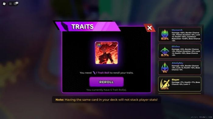 Hướng dẫn tăng Traits trong Ultimate Anime Card Clash Tier List