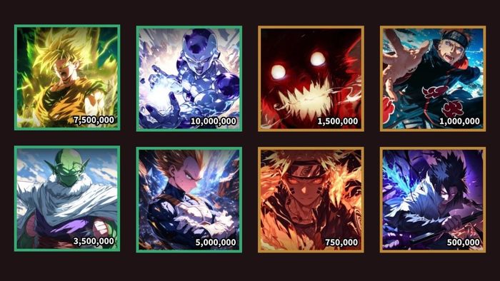top Xếp hạng các nhân vật trong Ultimate Anime Card Clash Tier List