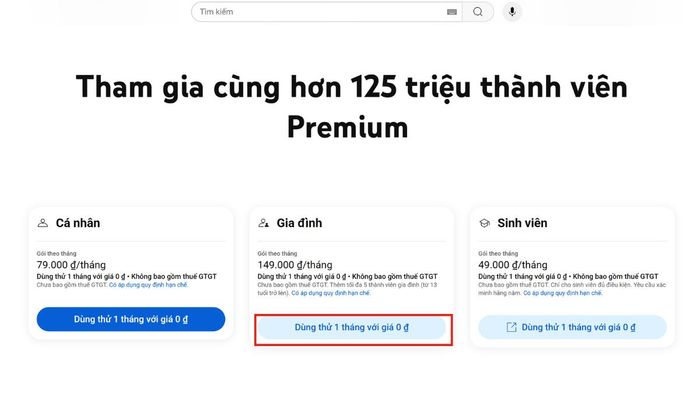 Hướng dẫn đăng ký YouTube Premium Family giá ưu đãi - bước 2
