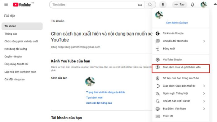Hướng dẫn đăng ký YouTube Premium Family giá ưu đãi - bước 1