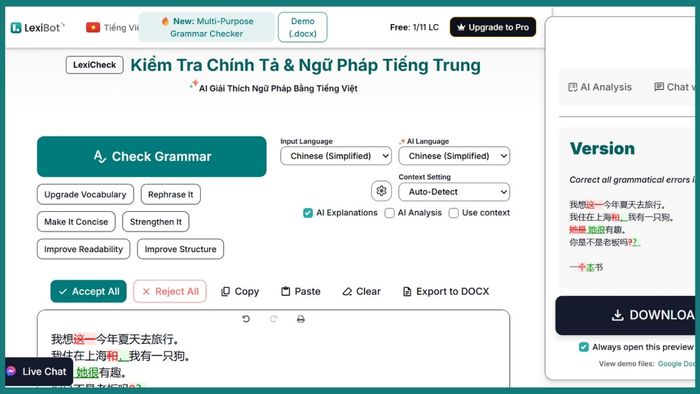 Top 5 website kiểm tra ngữ pháp tiếng Trung miễn phí tốt nhất hiện nay