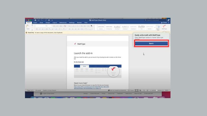 Dễ dàng tích hợp phần mềm MathType vào Word để làm việc hiệu quả