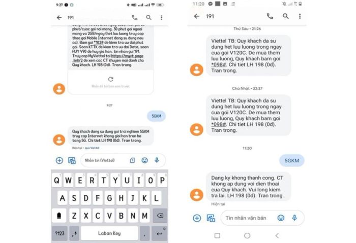 Chi tiết các bước thực hiện thay sim 5G cho thuê bao Viettel
